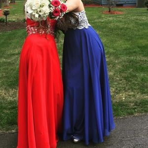 Blue prom dress